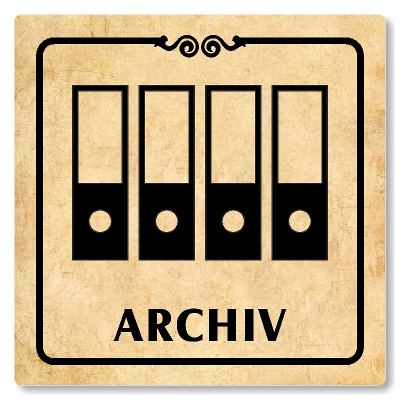 Archiv, 80x80mm, pergamen, Texas